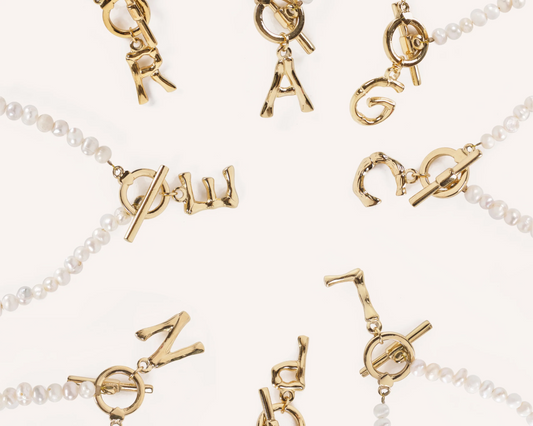 Botanica Pearl Initial Necklace