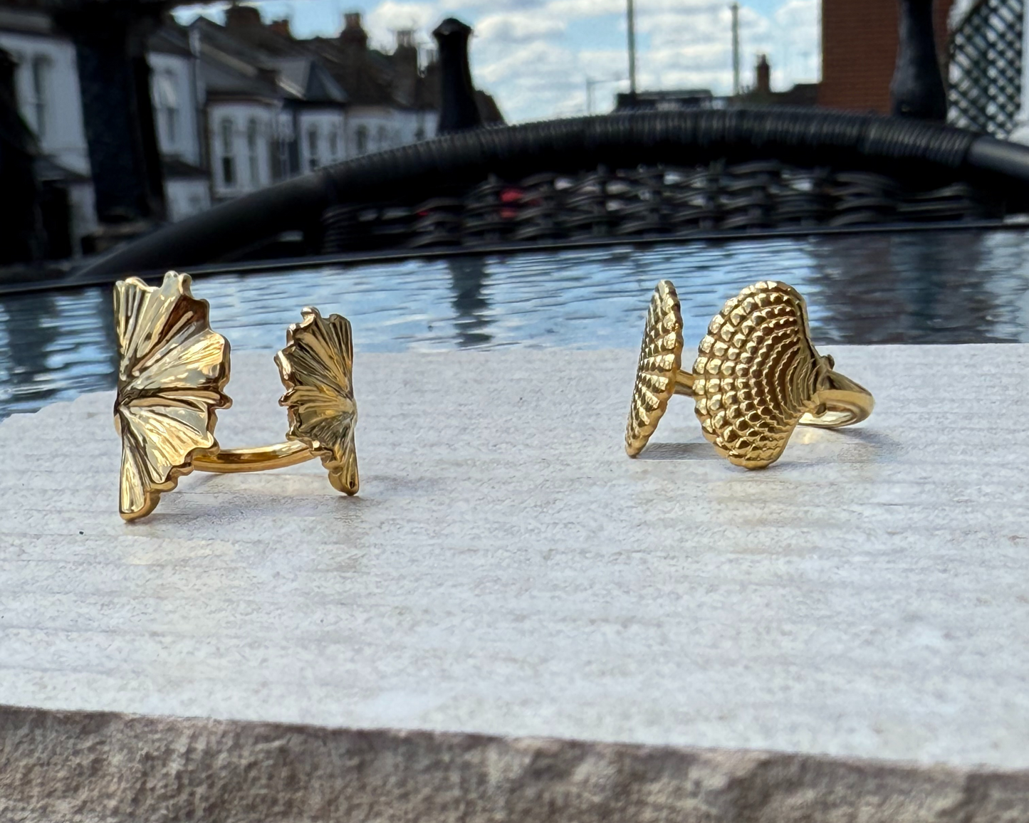 Ginkgo Bloom Adjustable Ring