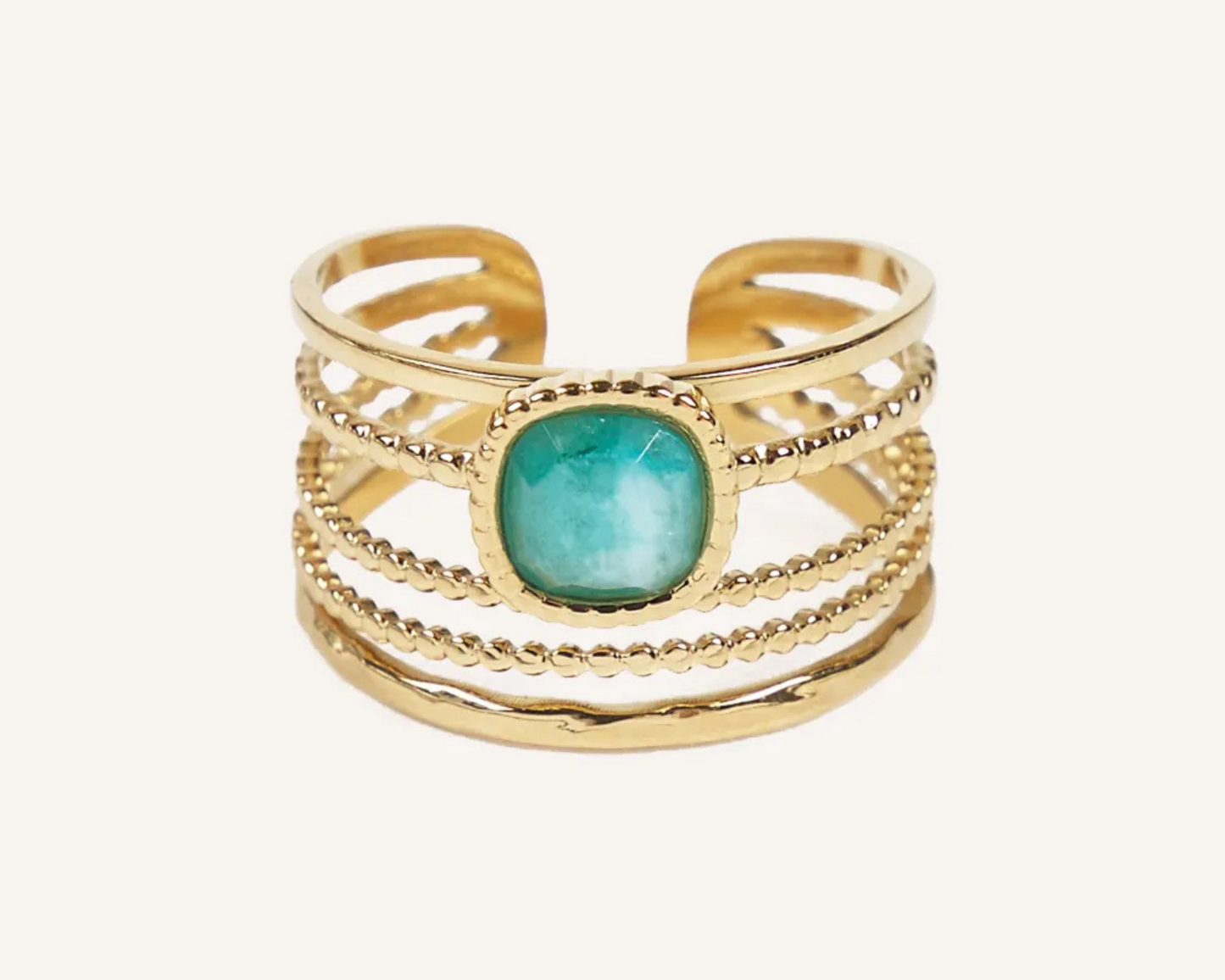 Trama Gem Adjustable Ring
