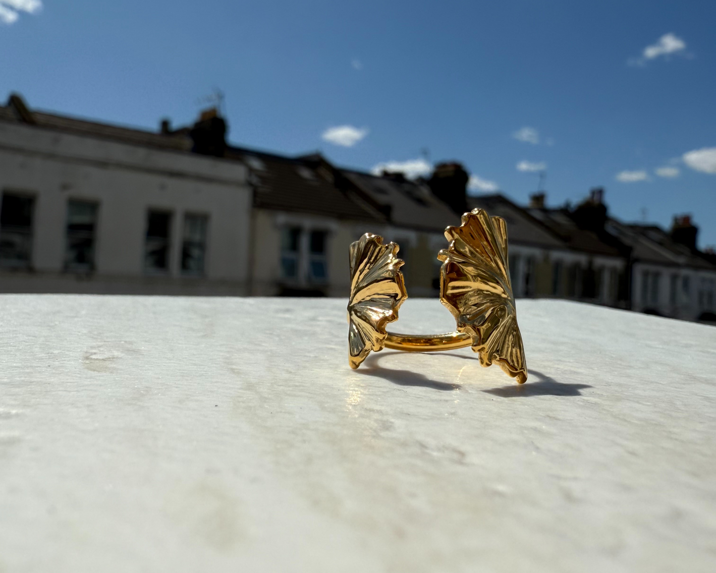 Ginkgo Bloom Adjustable Ring