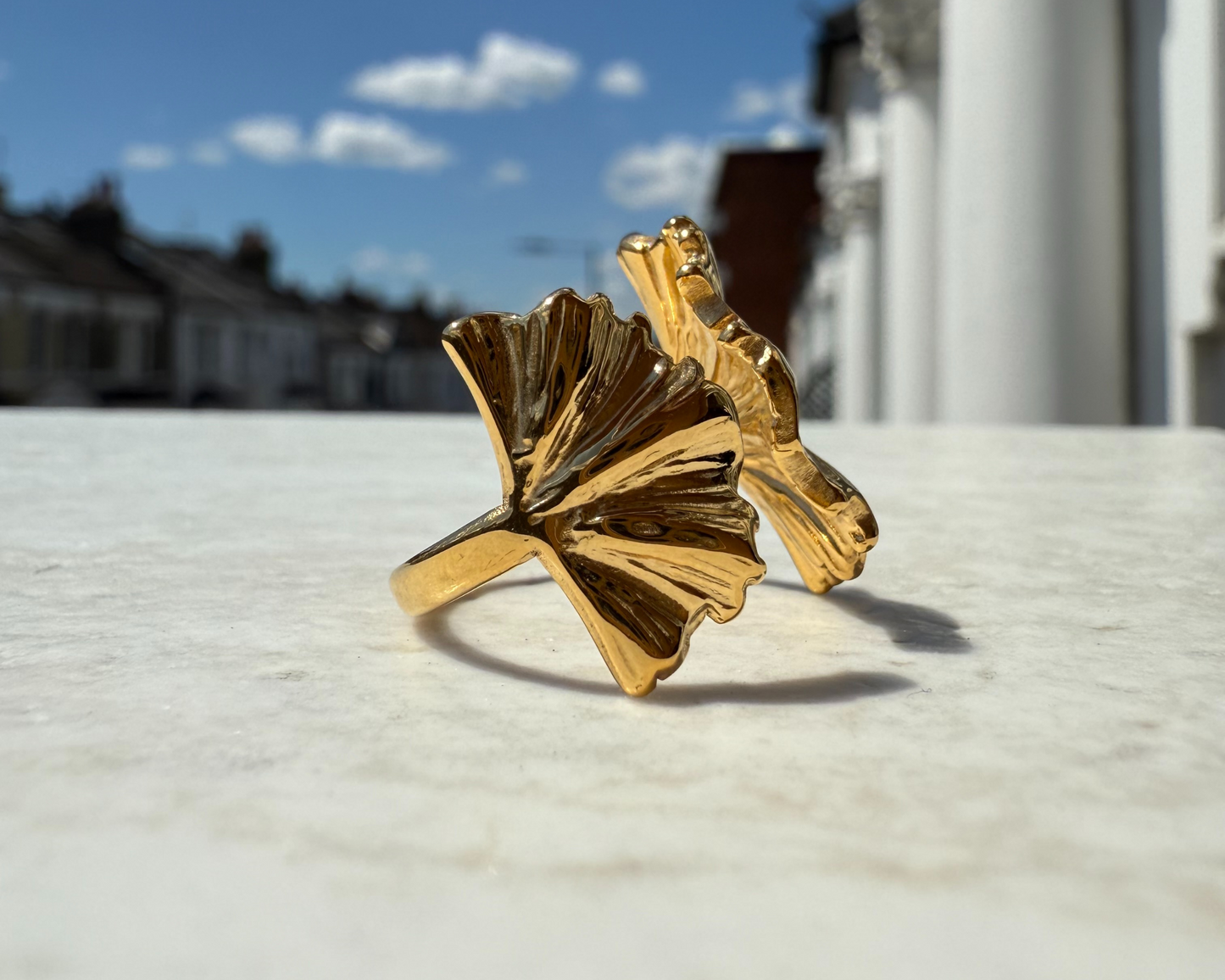 Ginkgo Bloom Adjustable Ring
