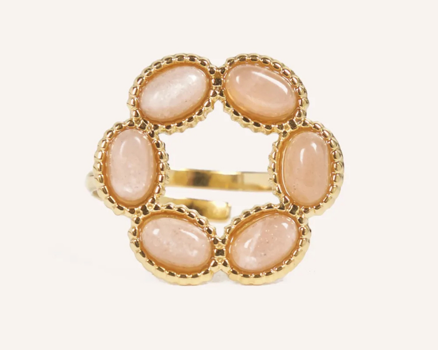 Bloomstone Halo Ring