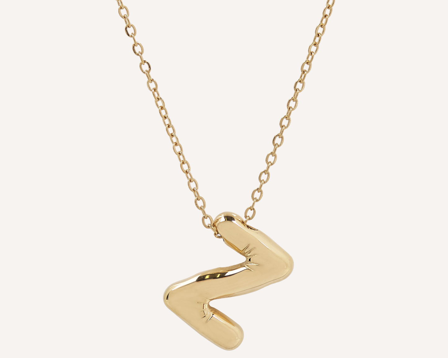 Puff Balloon Initial Necklace