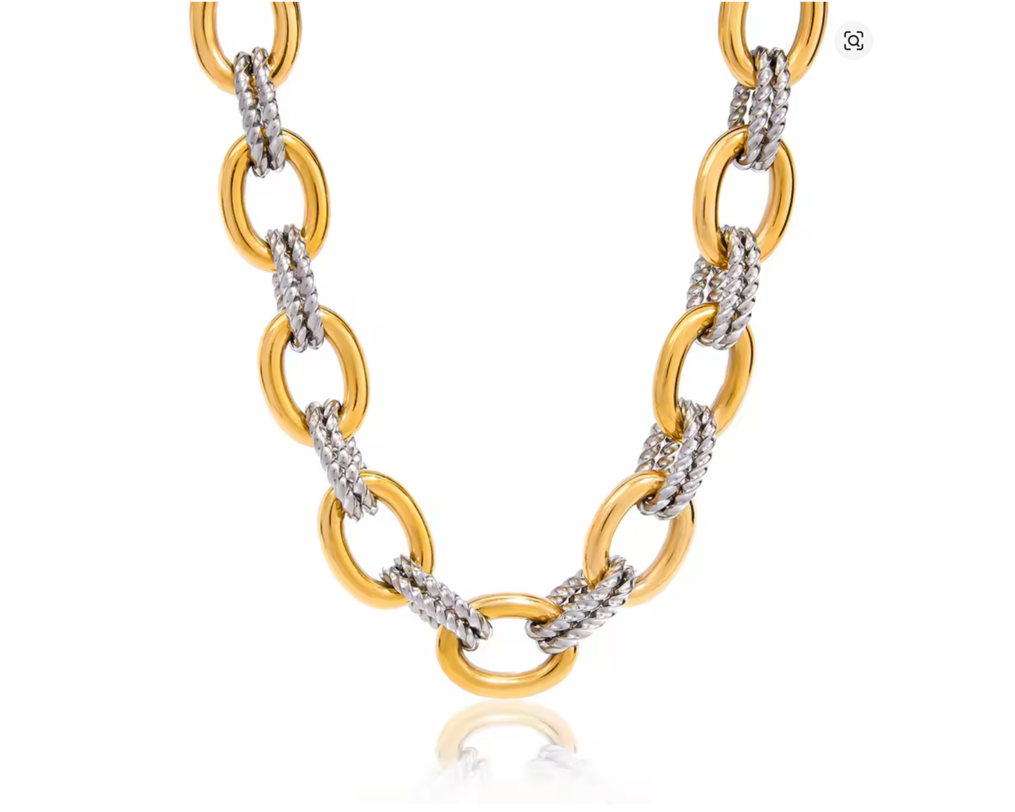 Emery Mixed Metal Link Necklace
