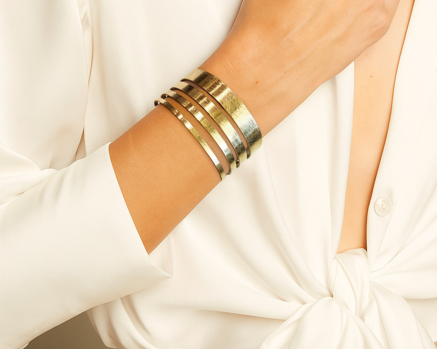 Satin Trine Cuff Bracelet