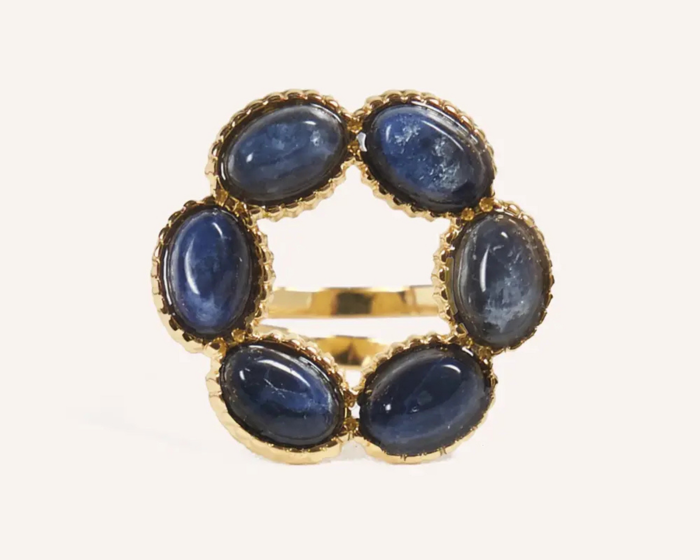 Bloomstone Halo Ring