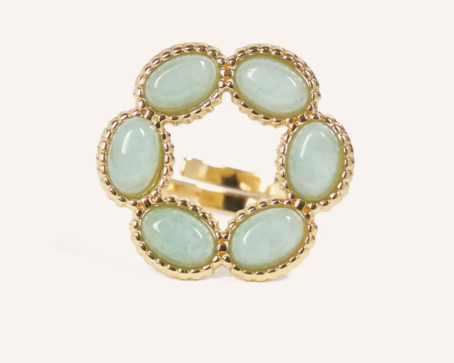 Bloomstone Halo Ring