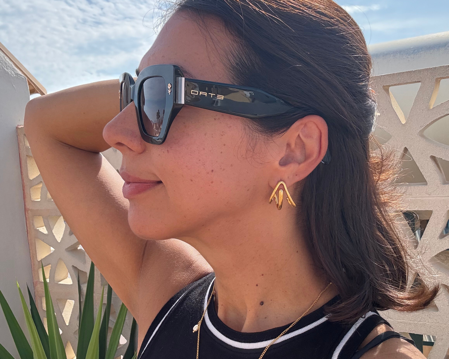 Celia Satin Wave Earrings