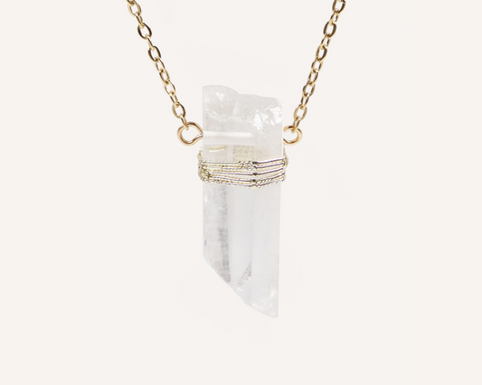 Clarity Crystal Raw Necklace