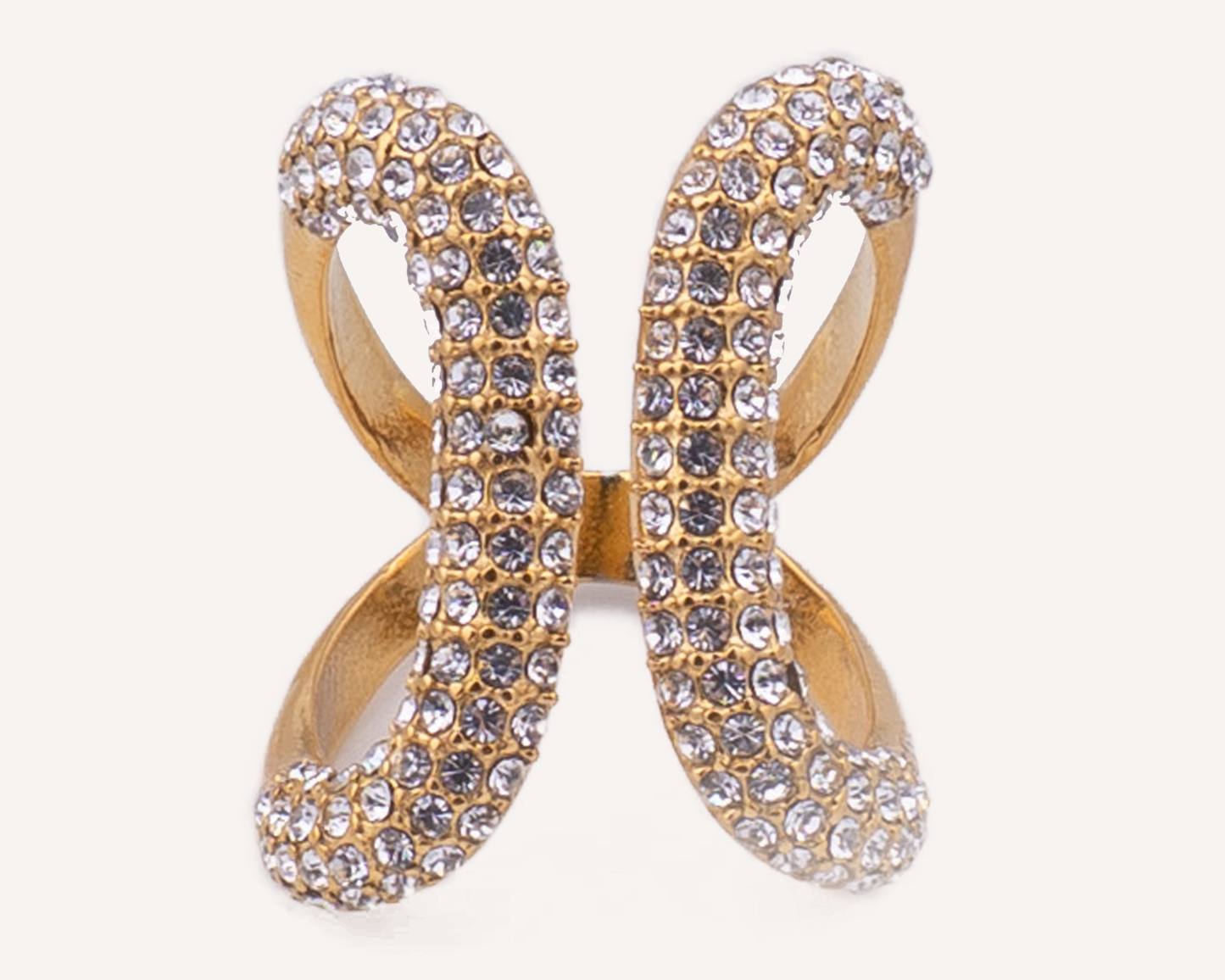 Orion Crossover Pave Adjustable Ring