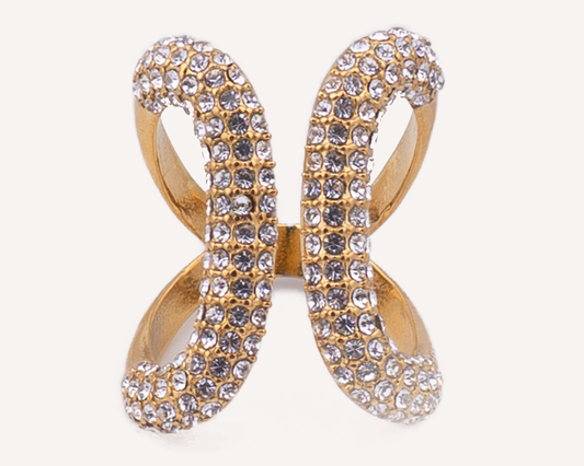 Orion Crossover Pave Adjustable Ring