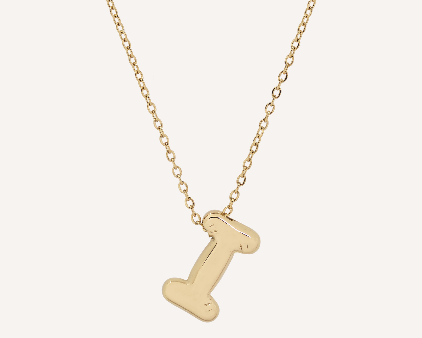 Puff Balloon Initial Necklace