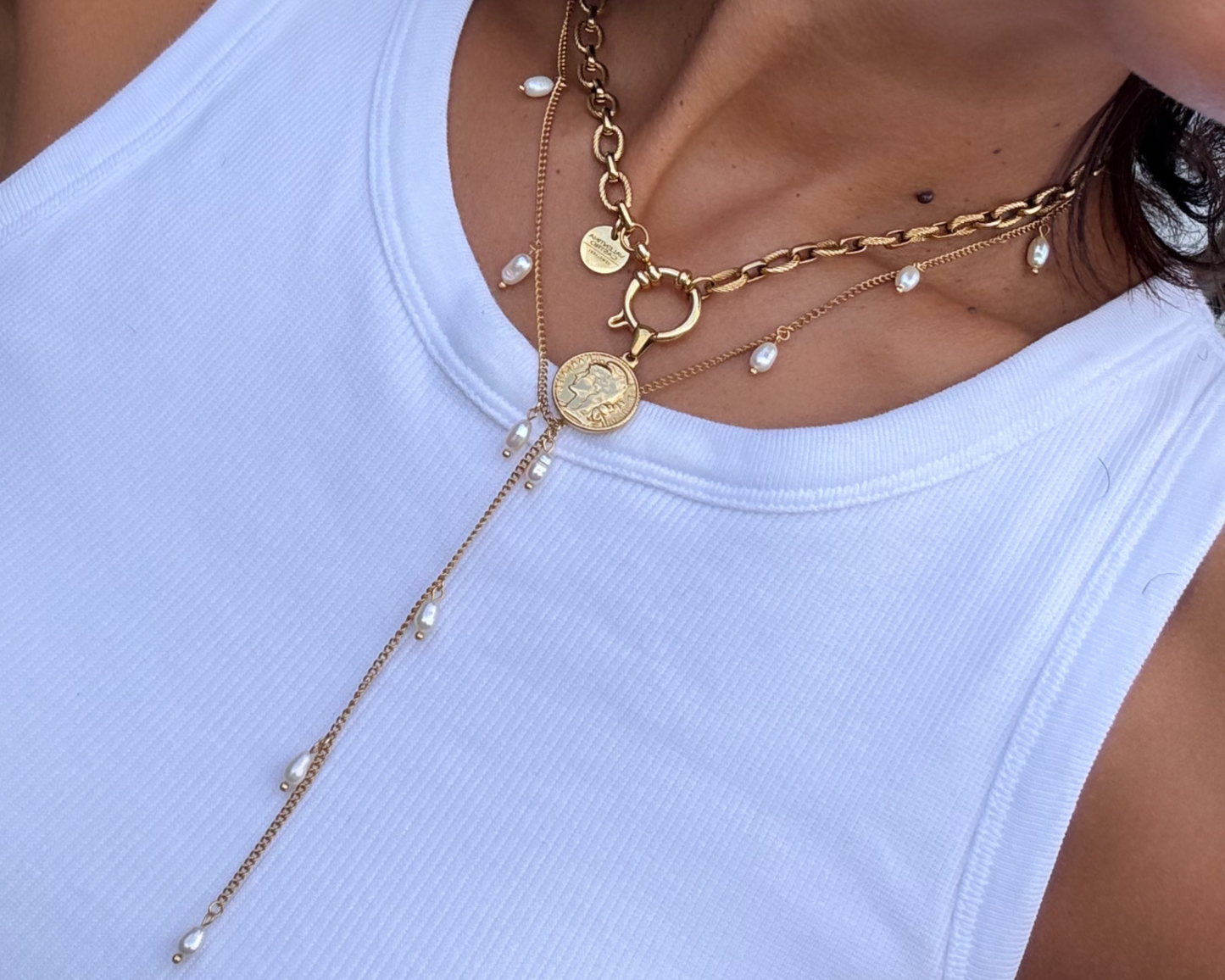 Perla Lariat Necklace