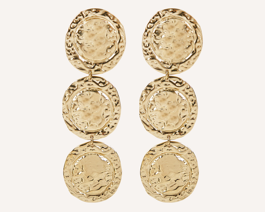 Trium Medallion Earrings
