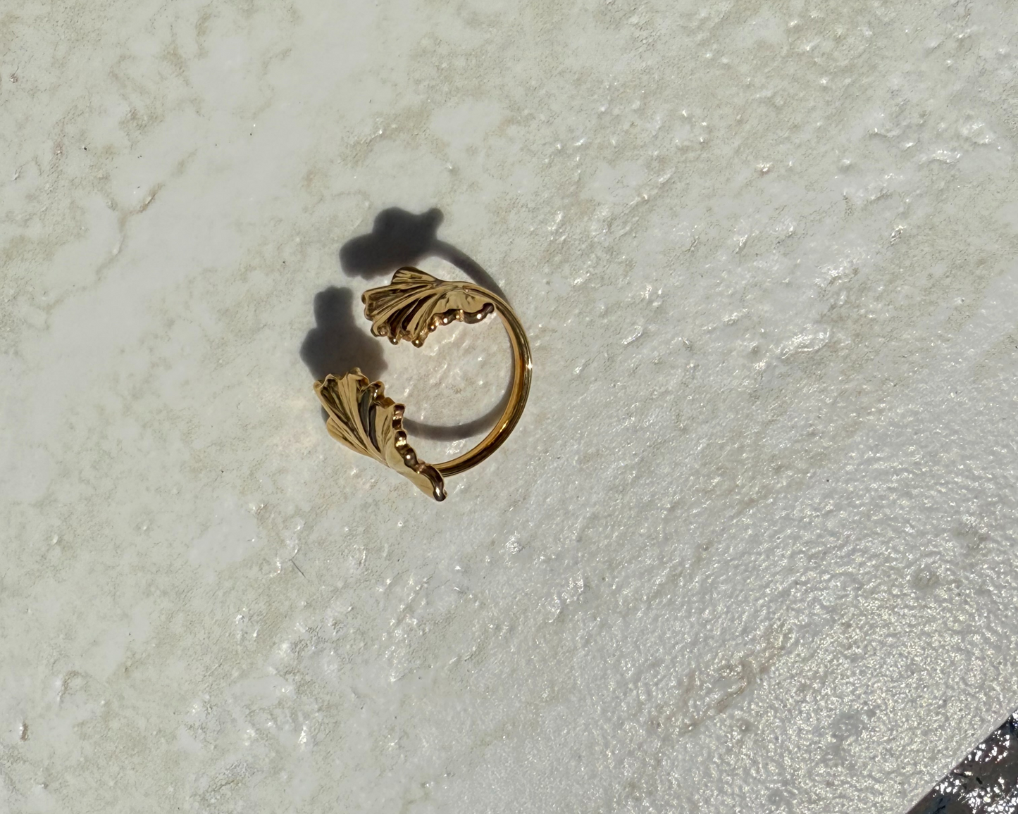 Ginkgo Bloom Adjustable Ring