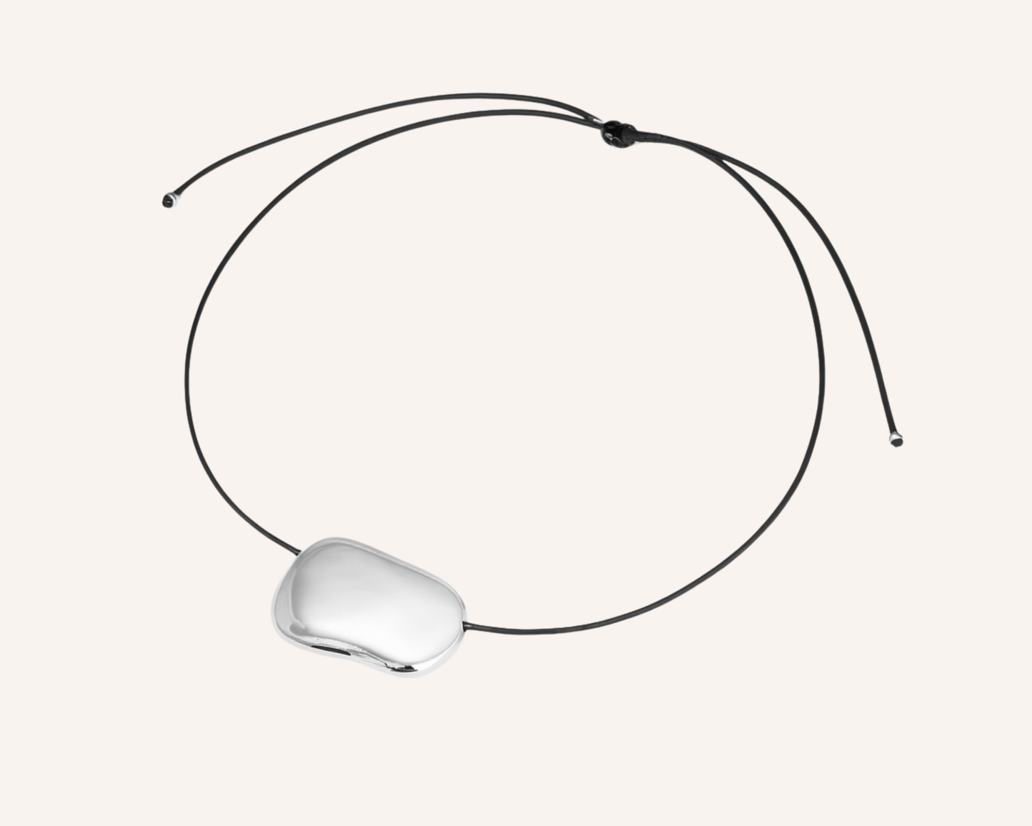 Kaia Adjustable Pebble Cord Necklace