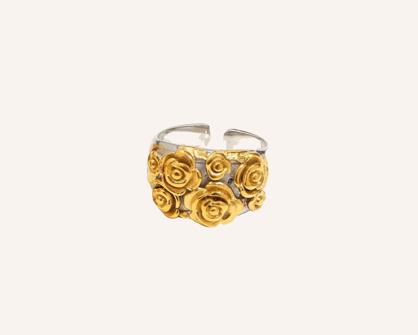Wild Rose Mixed Metal Ring