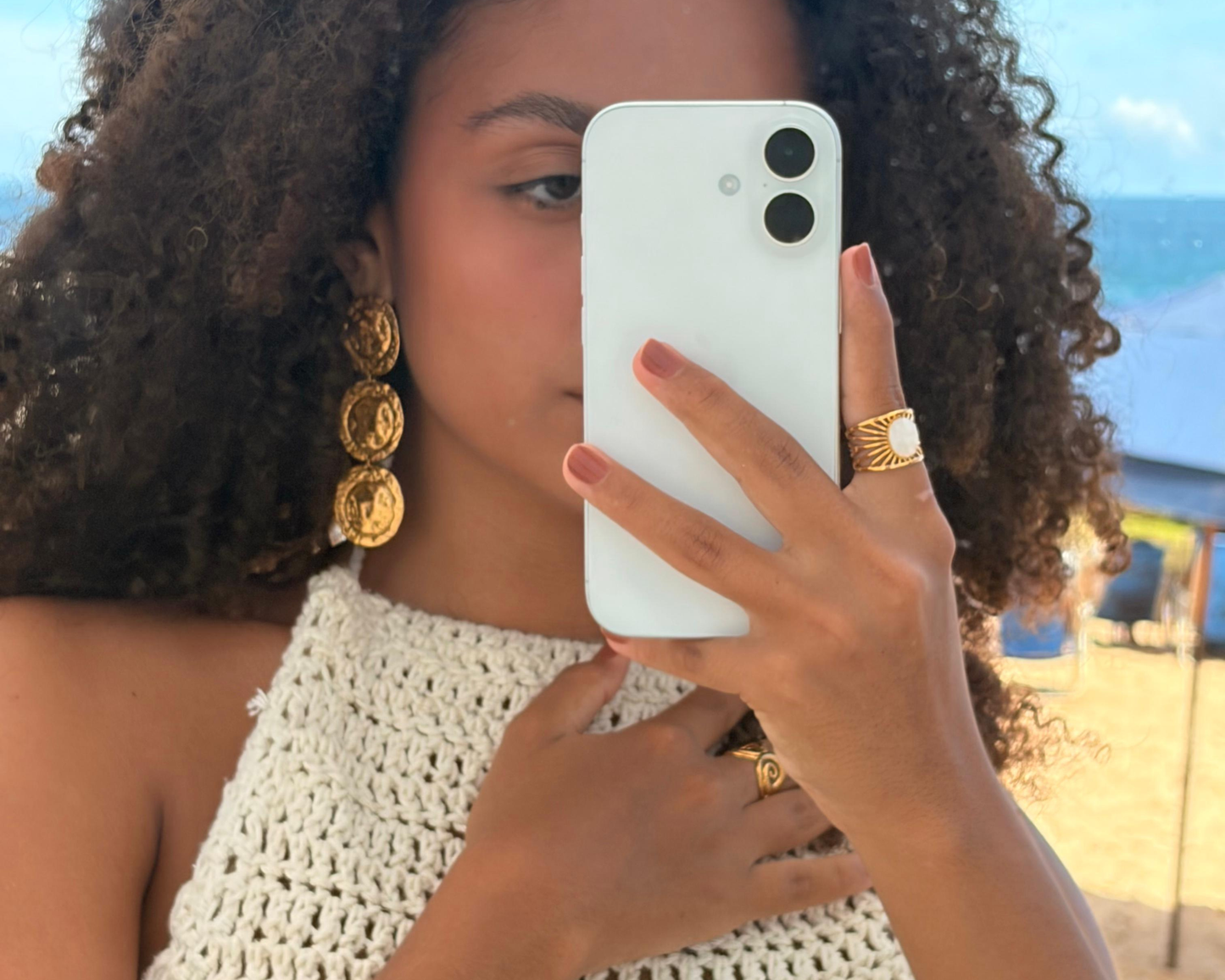 Trium Medallion Earrings