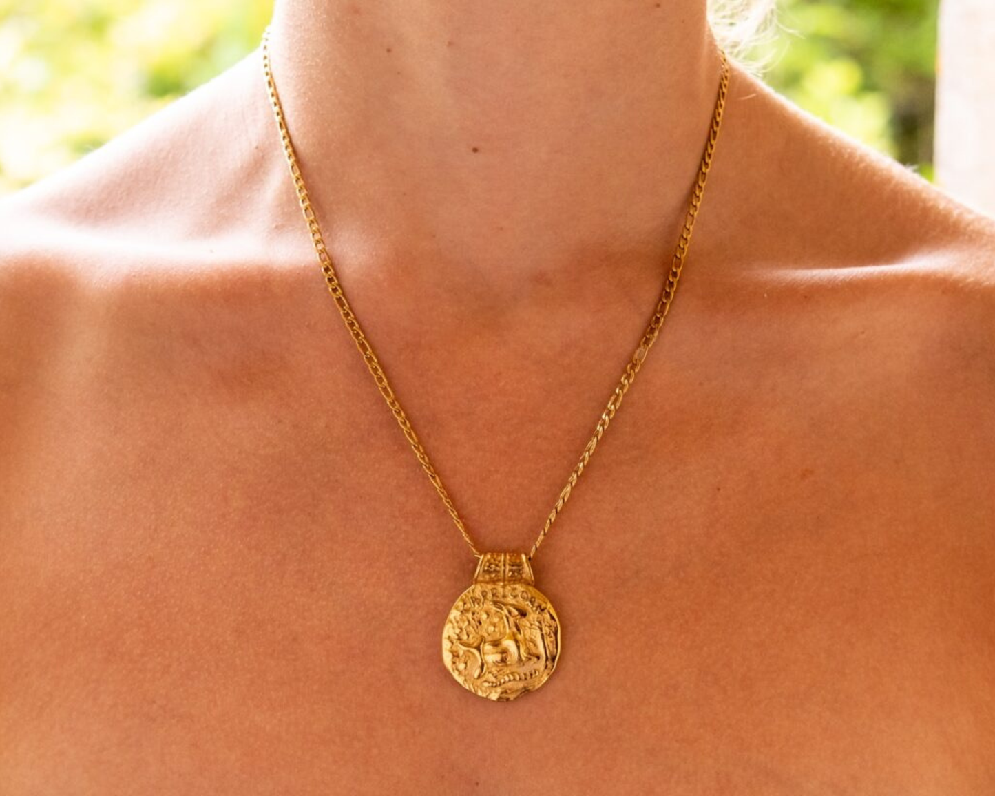Zodiac Chunky Medallion Necklace