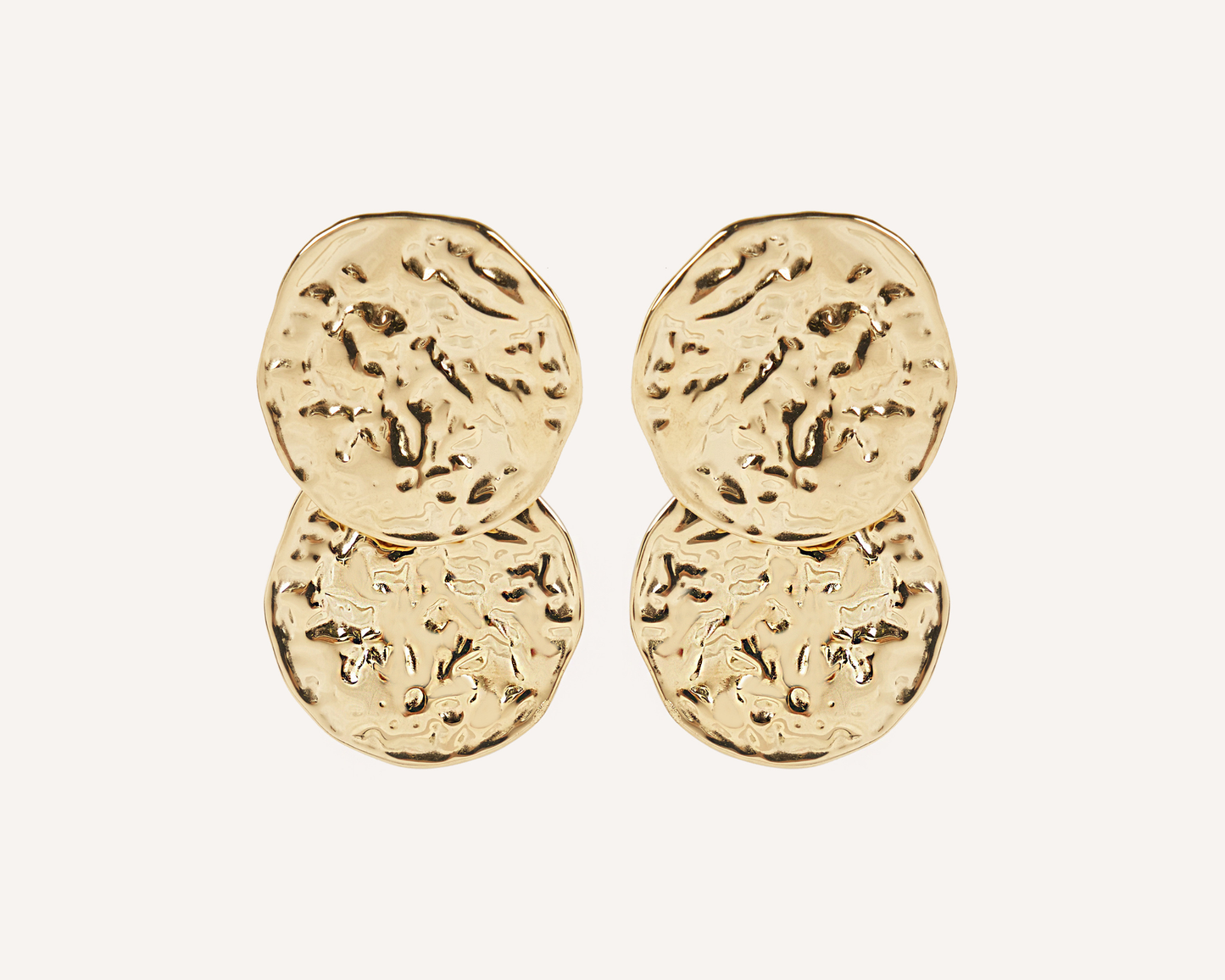 Organic Coin Textured Earrings