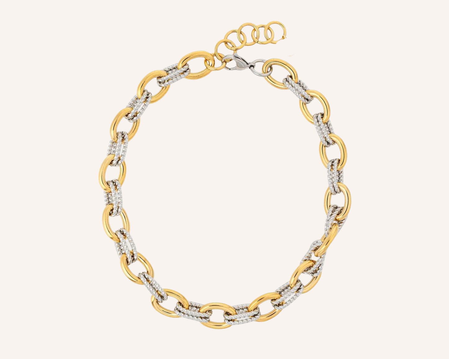 Emery Mixed Metal Link Necklace