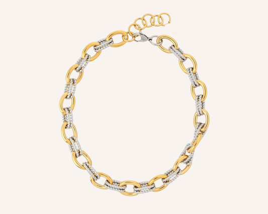 Emery Mixed Metal Link Necklace