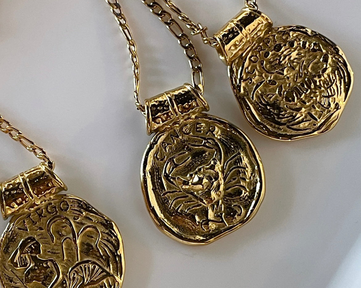 Zodiac Chunky Medallion Necklace