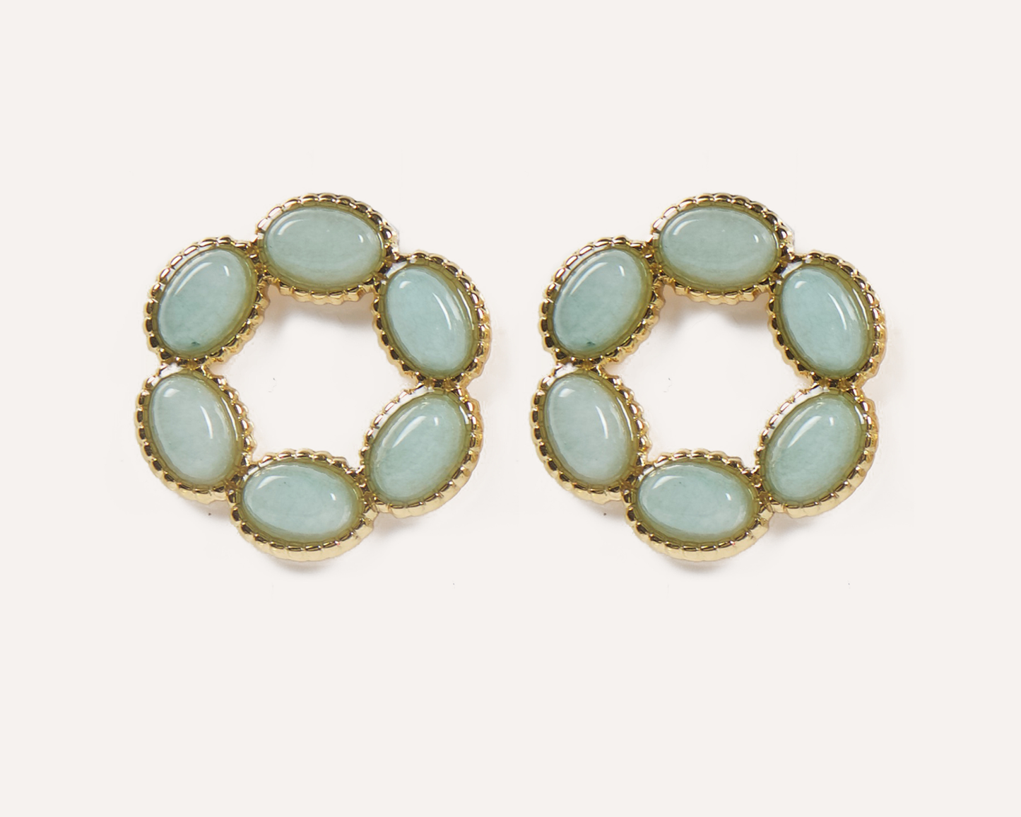 Bloomstone Halo Earring