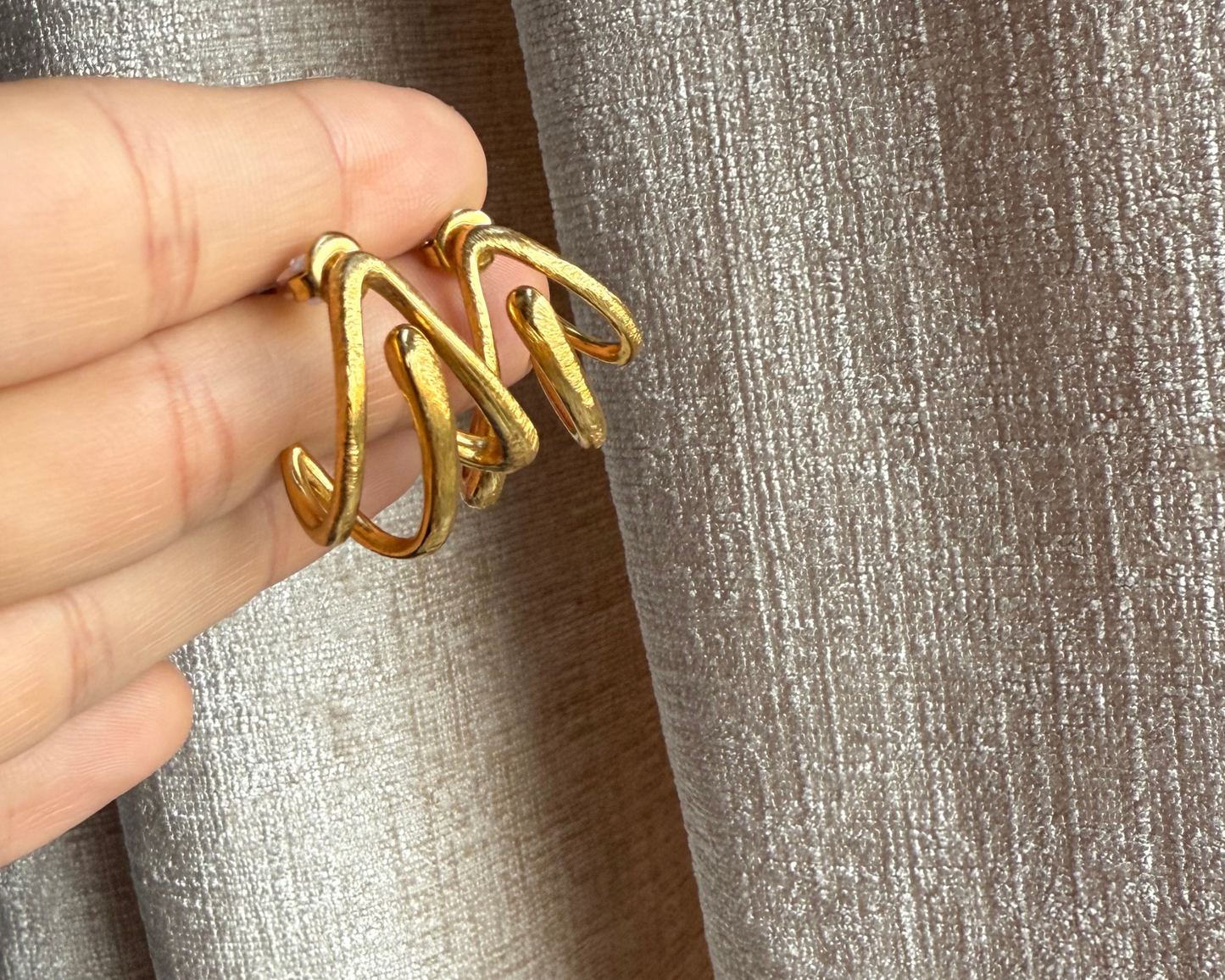 Celia Satin Wave Earrings