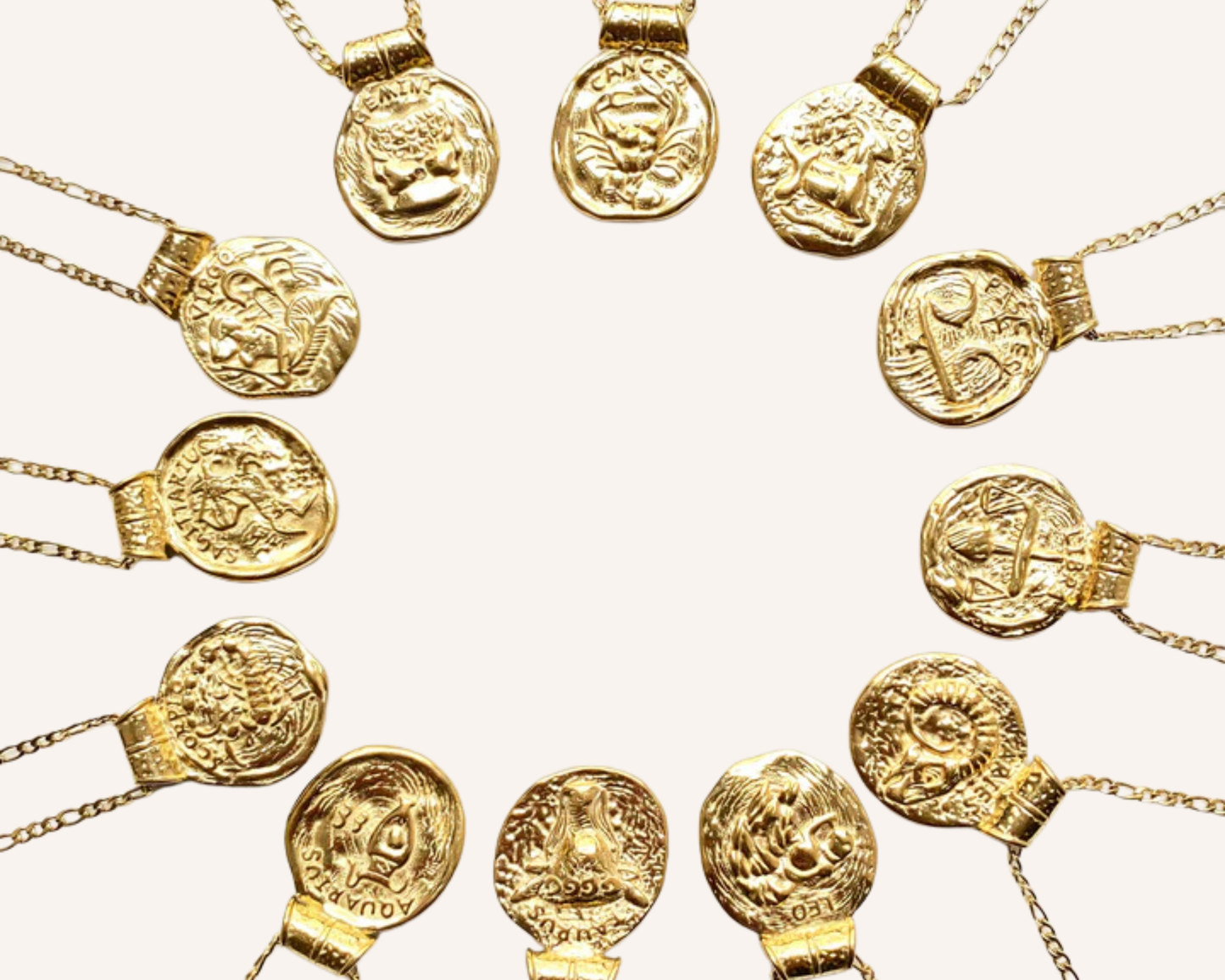 Zodiac Chunky Medallion Necklace