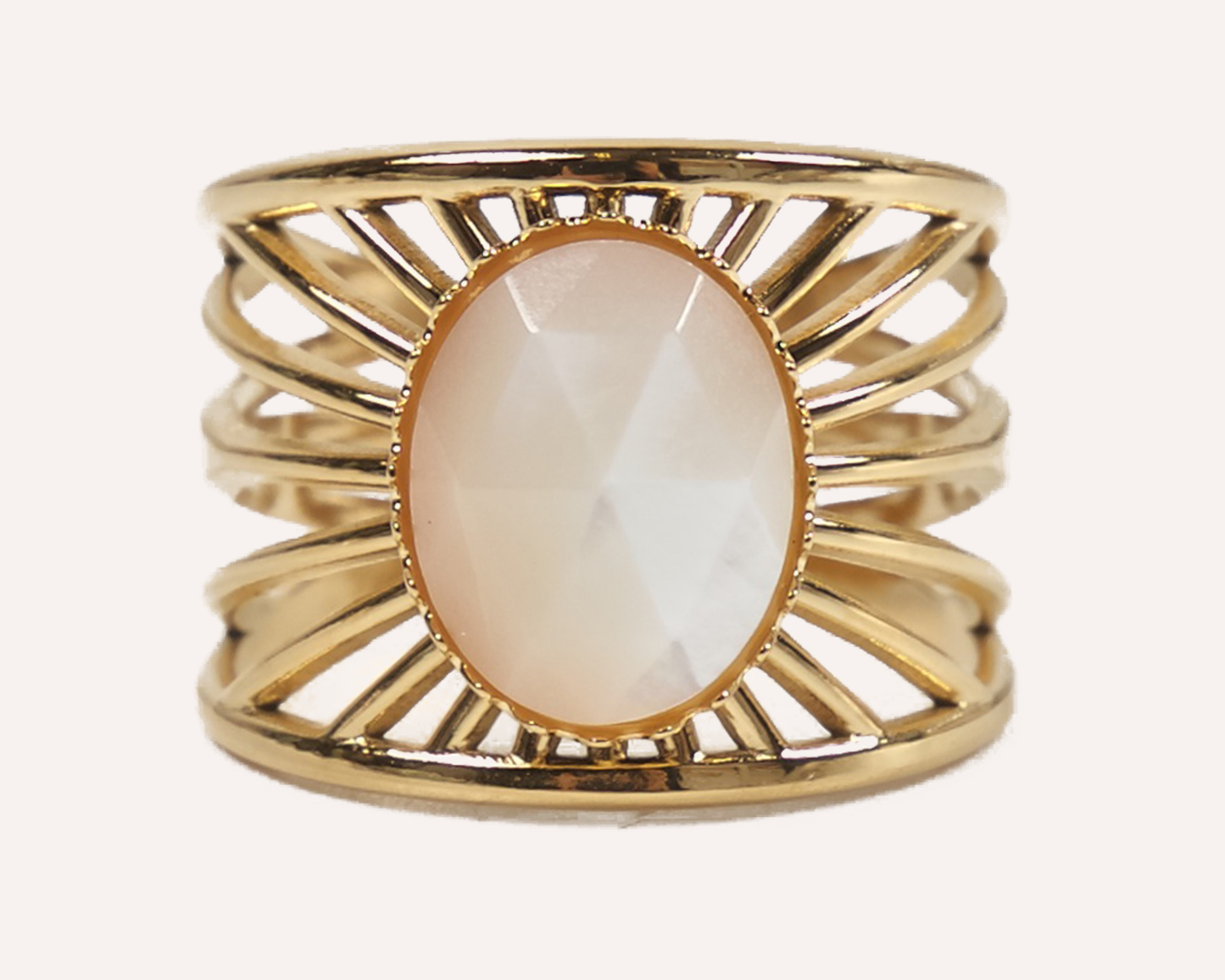 Radiant Crest Adjustable Ring