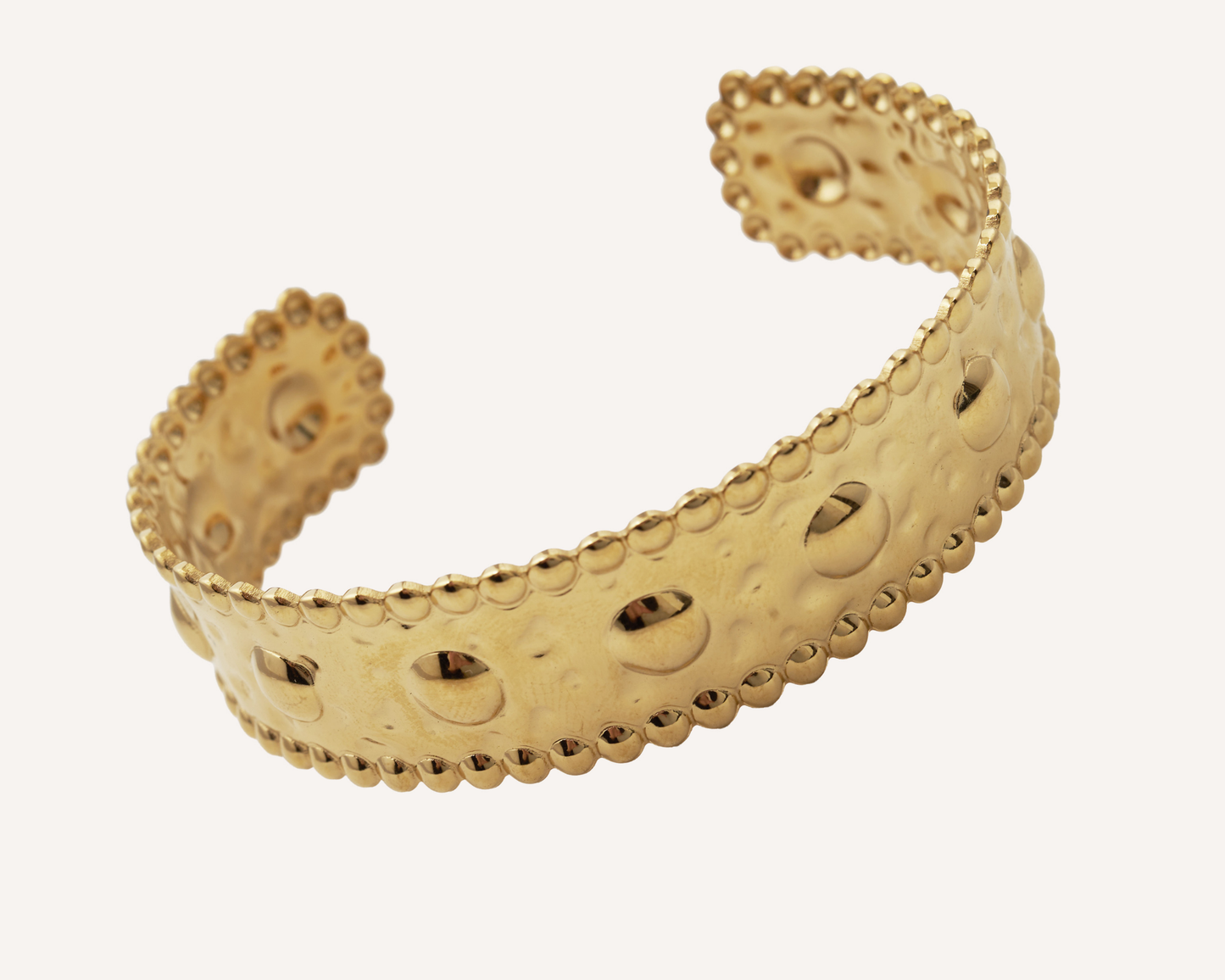 Lucente Organic Hammered Cuff Bracelet