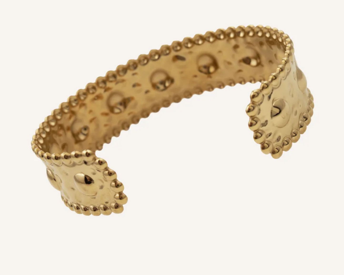 Lucente Organic Hammered Cuff Bracelet