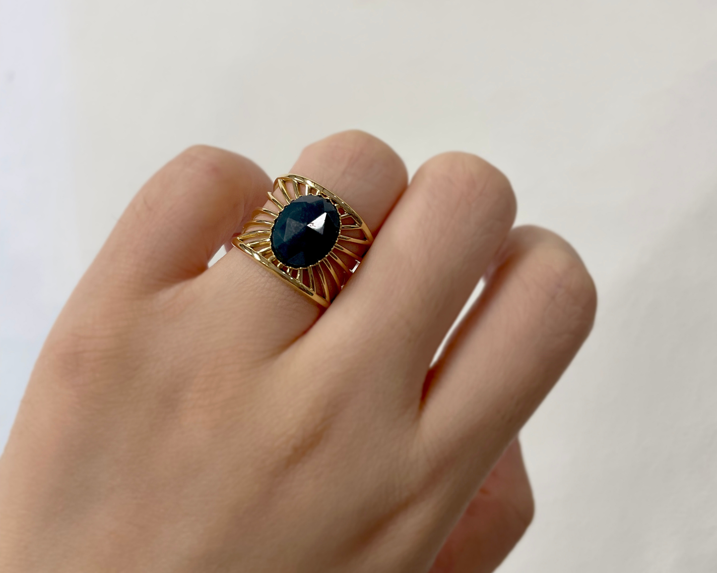Radiant Crest Adjustable Ring