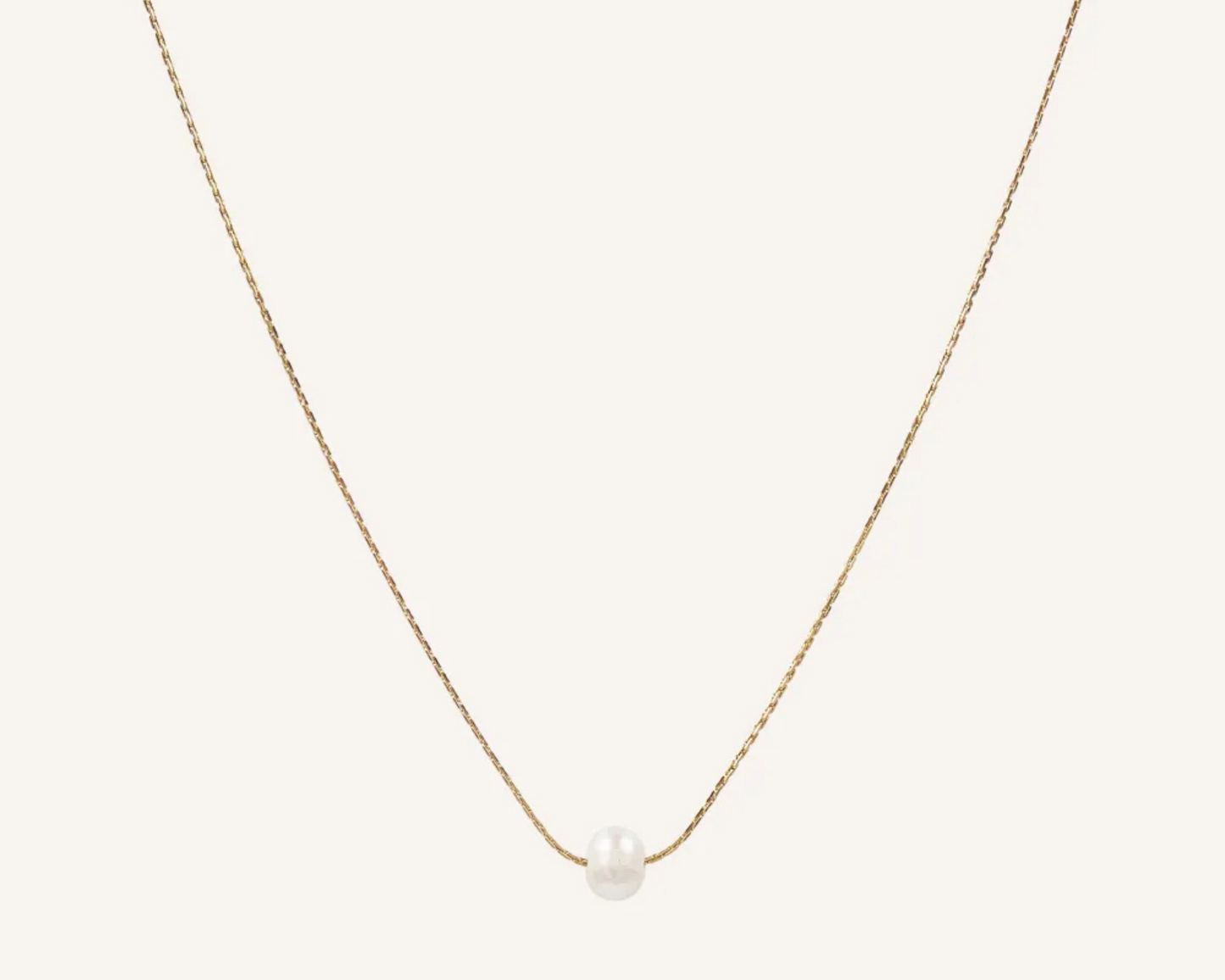 Solitaire Pearl Necklace