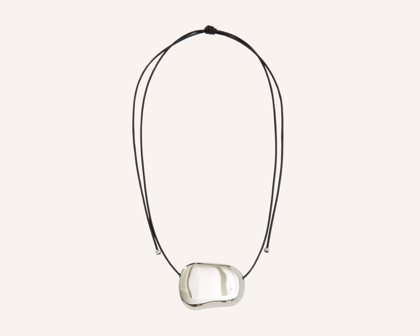 Kaia Adjustable Pebble Cord Necklace