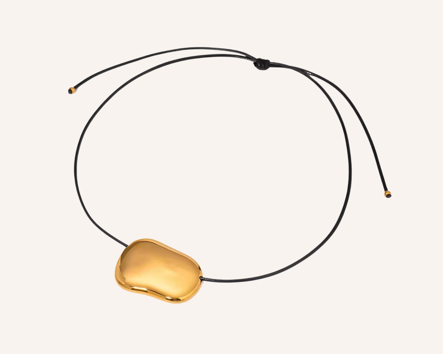 Kaia Adjustable Pebble Cord Necklace