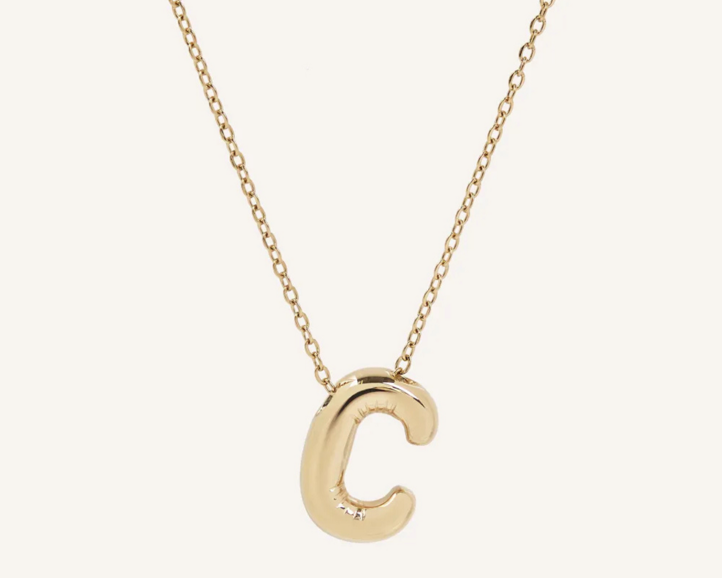 Puff Balloon Initial Necklace