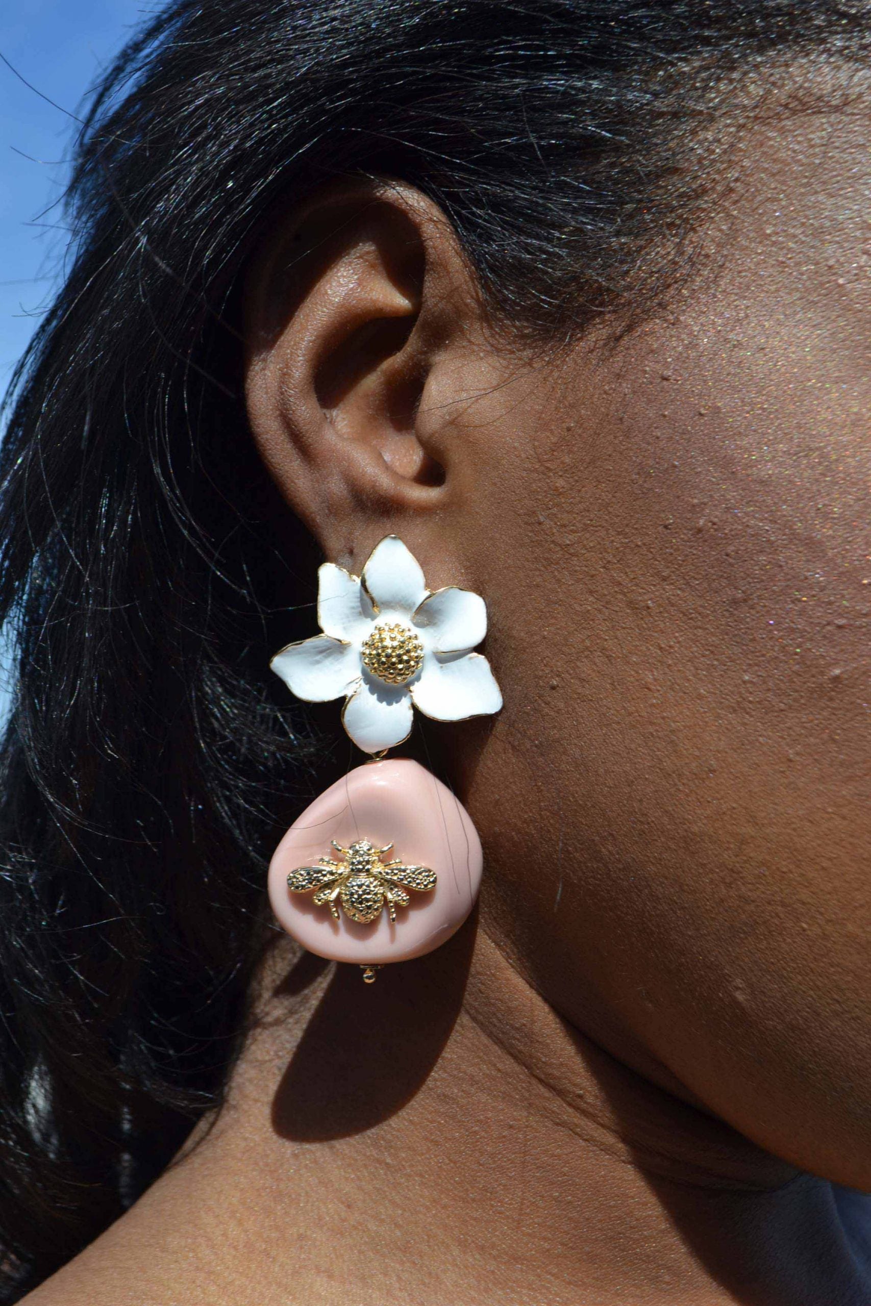 Bee Sweet pink on model