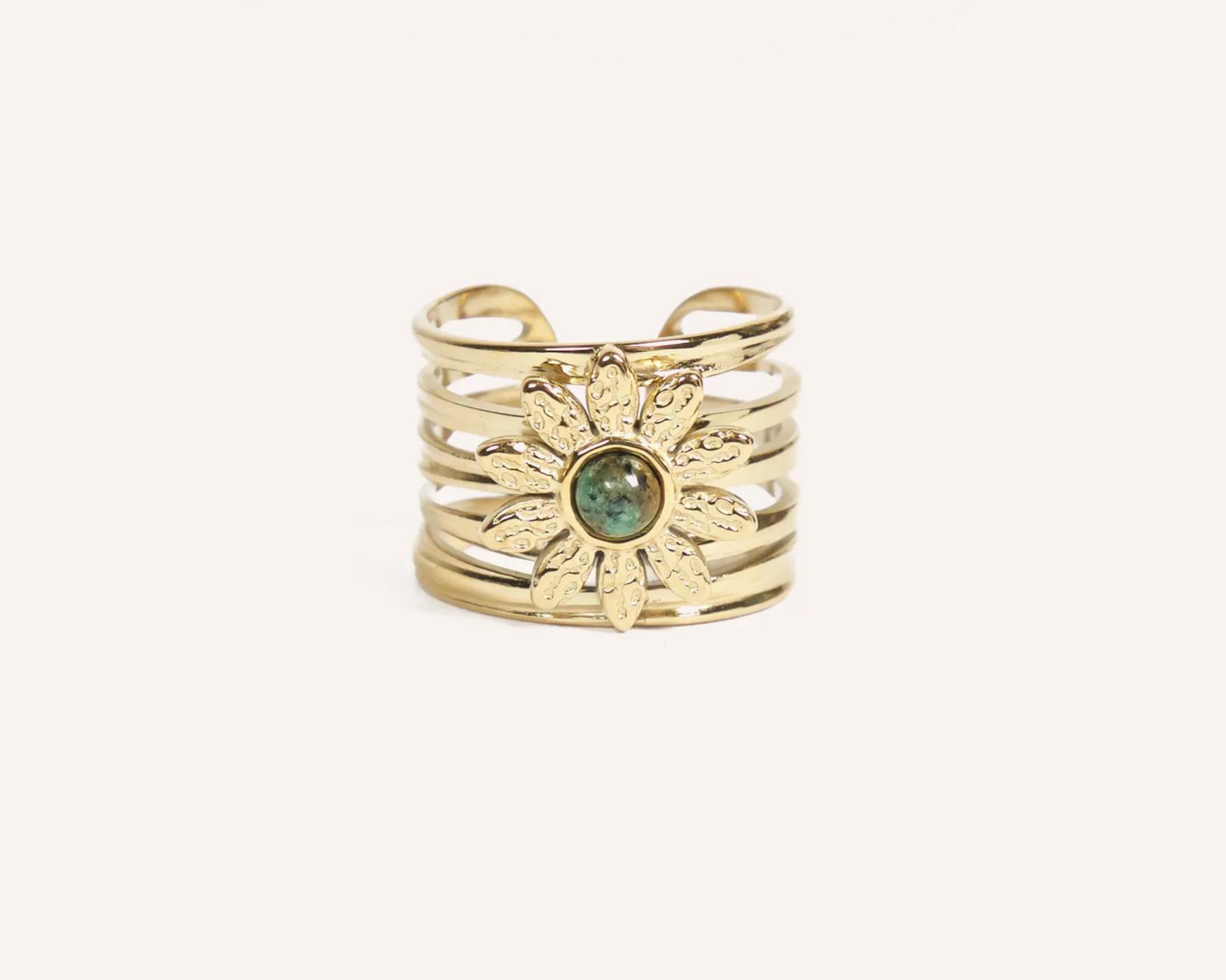 Sunlit Daisy Ring