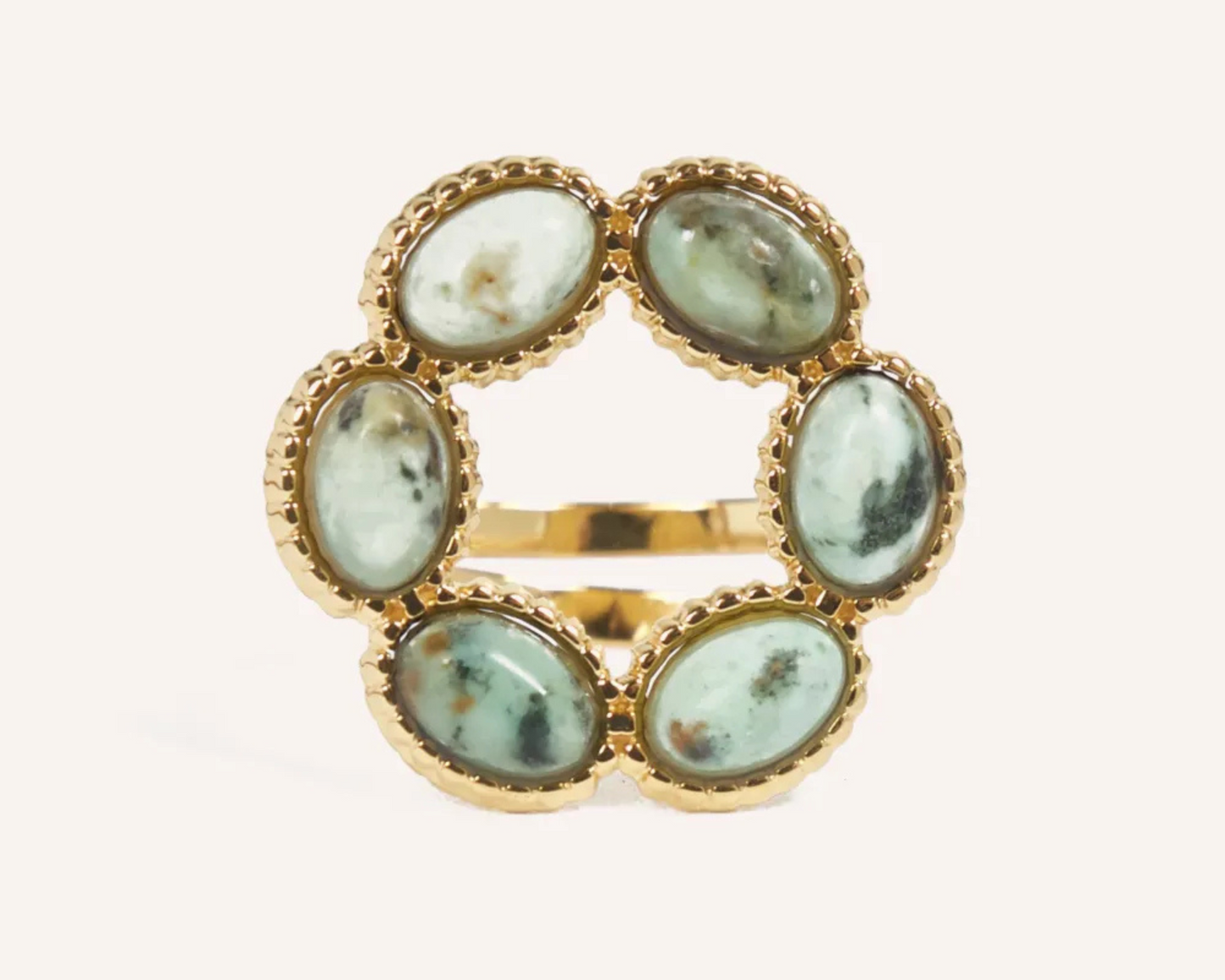 Bloomstone Halo Ring