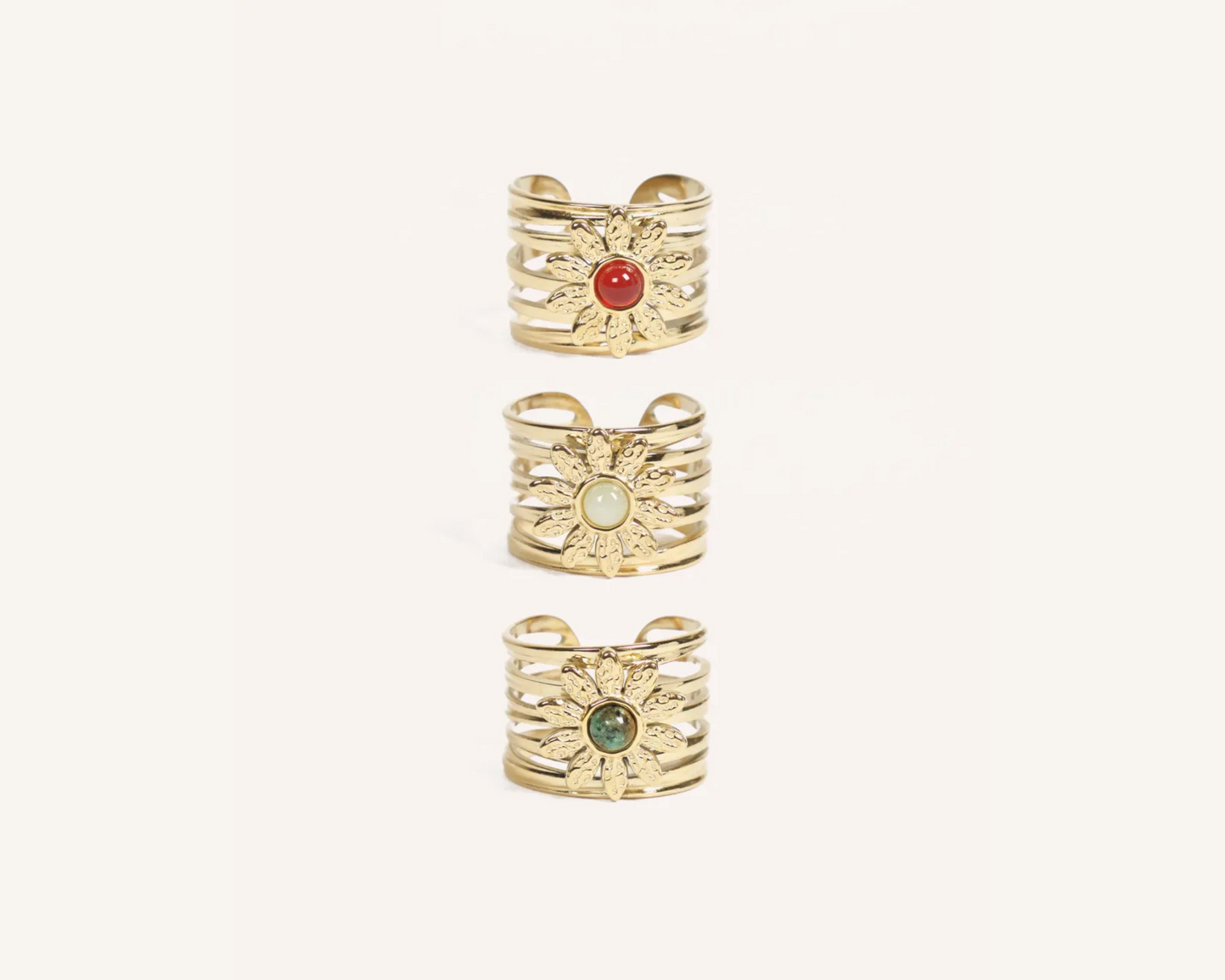 Sunlit Daisy Ring