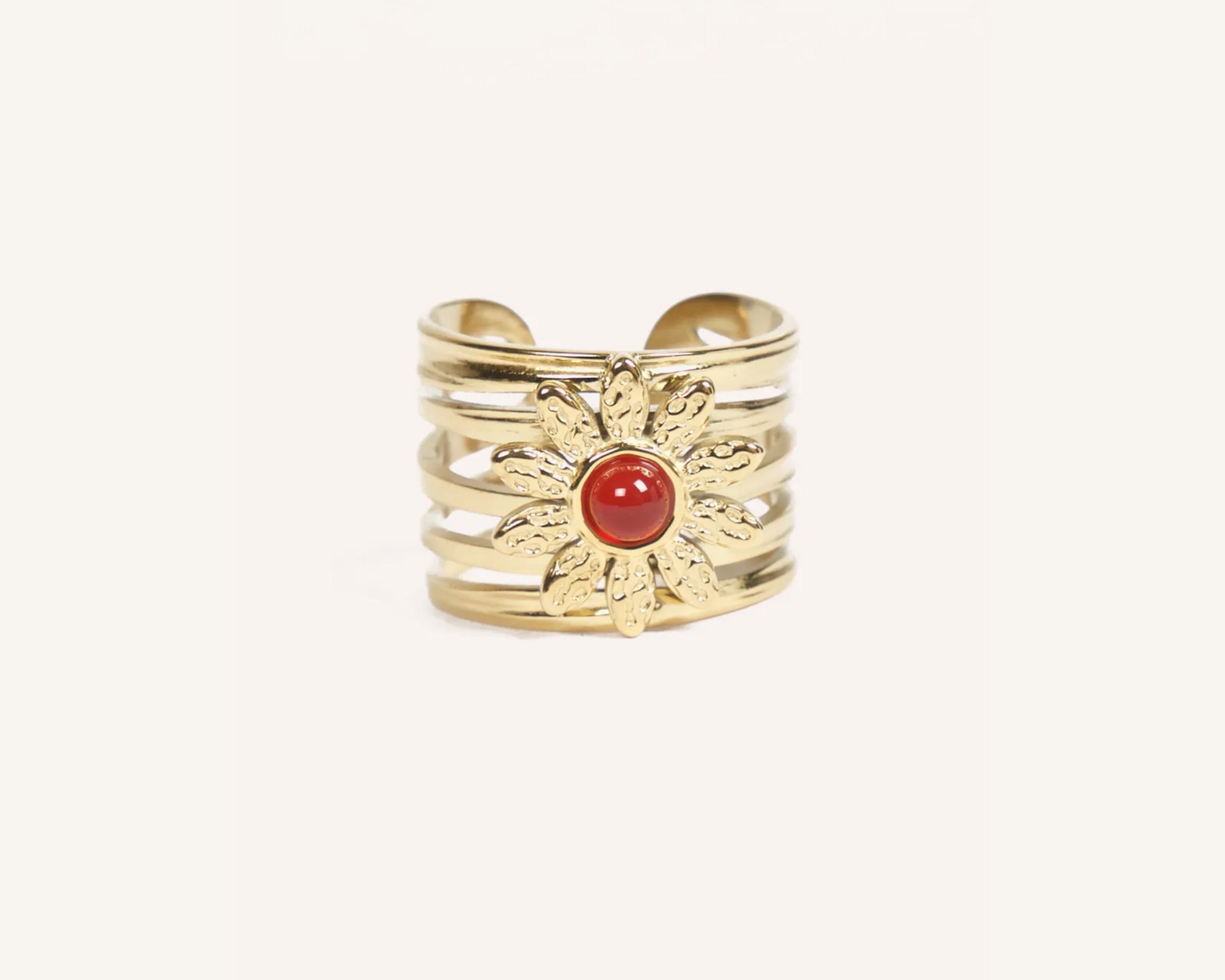 Sunlit Daisy Ring